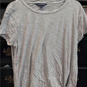 Calvin Klein Women's Black and White Striped Top